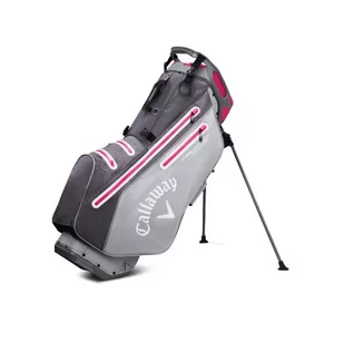 Torba golfowa Callaway Fairway 14 HD (z nóżkami) - szaro-srebrno-różowa - Golf - miniaturka - grafika 1