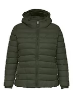 Kurtki damskie - ONLY CARMAKOMA CARTAHOE kurtka damska z kapturem OTW NOOS pikowana kurtka, Forest Night, M-46/48, FOREST NIGHT, M - miniaturka - grafika 1