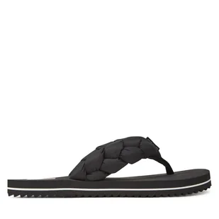 Japonki Tommy Jeans Braided Thong Beach Sandal EN0EN02877 Czarny - Klapki i japonki damskie - miniaturka - grafika 1