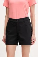Spodnie sportowe damskie - Columbia szorty outdoorowe Leslie Falls kolor czarny gładkie medium waist 2126061 - miniaturka - grafika 1