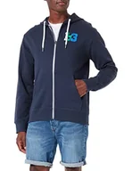 Bluzy męskie - Pepe Jeans Bluza męska Pascal Zip, Niebieski (Dulwich), S - miniaturka - grafika 1
