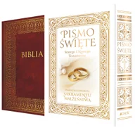 Religia i religioznawstwo - Biblia Domowa Rodzinna. Stary i Nowy Testament w kolorze brązowym w ETUI. SAKRAMENT MAŁŻEŃSTWA - miniaturka - grafika 1