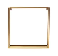 Kwietniki - Kwietnik Metalowy Ścienny / Półka 40/40/15cm kolor złoty LOFT 10-1581/ - miniaturka - grafika 1