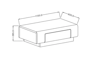 Stolik kawowy Toledo 99 - biały połysk - Ławy i stoliki kawowe - miniaturka - grafika 2