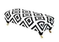 Ławki do przedpokoju - Kufer tapicerowany skrzynia QM-7 90cm EMRAWOOD Etno Pixel Duży 01 - miniaturka - grafika 1