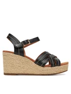 Espadryle damskie - Clarks Espadryle Sabina Strap 26181462 Czarny - miniaturka - grafika 1