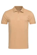 Odzież medyczna - Koszulka polo medyczna męska beżowa M - miniaturka - grafika 1