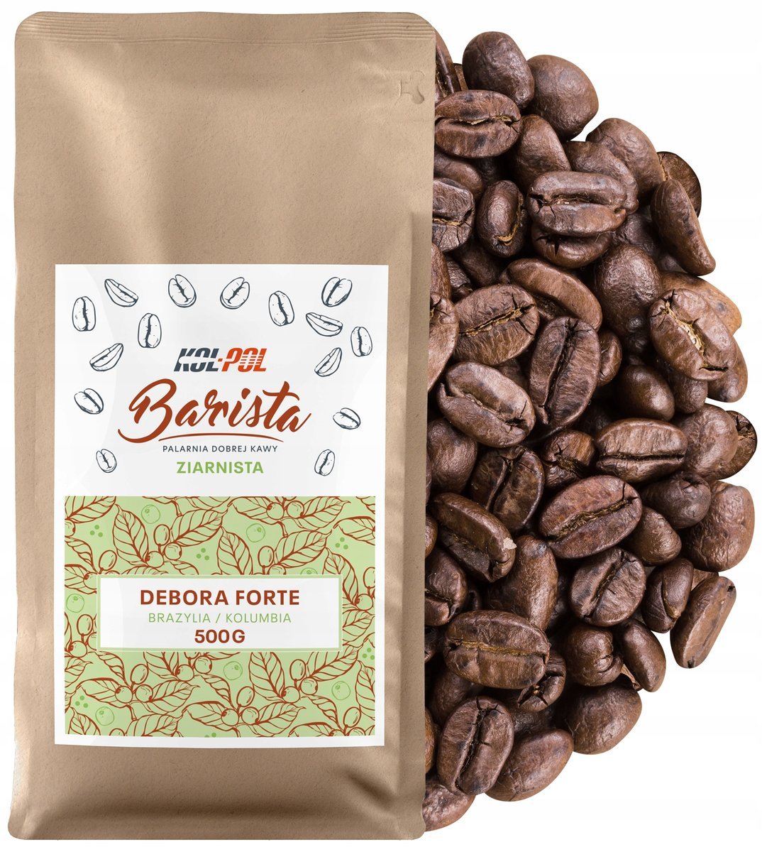 KAWA ZIARNISTA 500g Kawa Arabica Świeżo Palona - Debora Forte x Kol-Pol