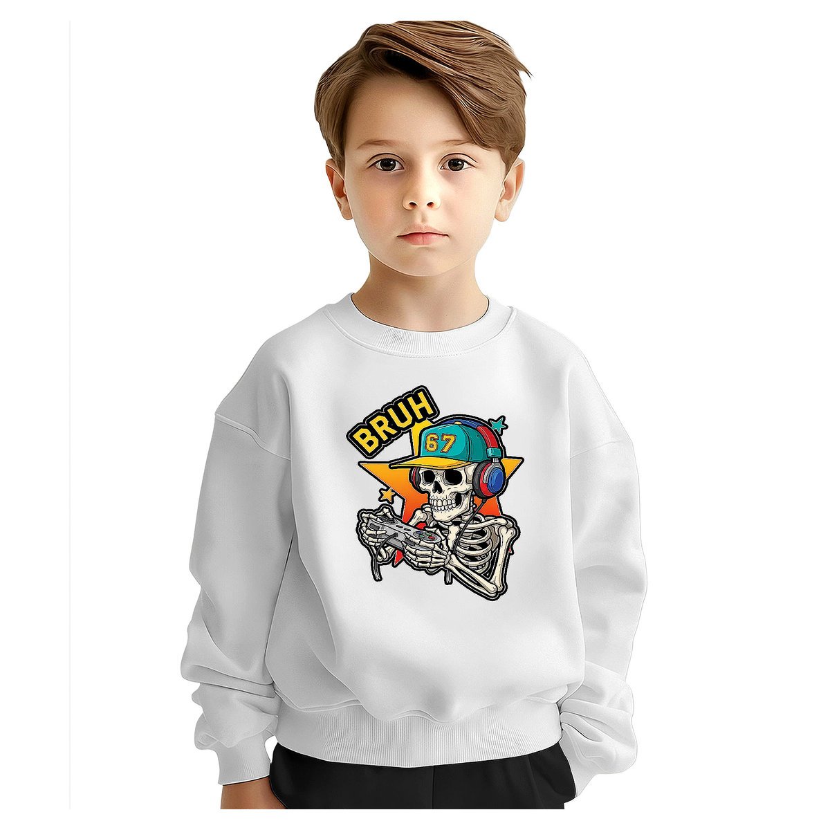 BLUZA DZIECIĘCA 67 SIX SEVEN VIRAL BRUH 146-152 DLA CHŁOPCA DZIEWCZYNKI