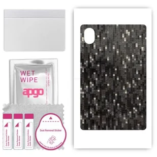 folia naklejka skórka strukturalna na TYŁ do Huawei MatePad 2023 11.5 WiFi - Carbon Pixel Czarny - apgo SKINS - Akcesoria do tabletów i e-booków - miniaturka - grafika 1
