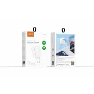 Ładowarki do telefonów - Ładowarka sieciowa VIDVIE PLE262 2xType-C + kabel Type-C/Type-C 3A 65W GaN biały - miniaturka - grafika 1