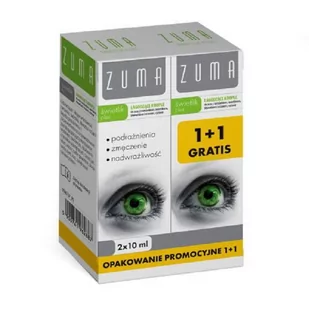 SUPROBION SP. Z O.O. SP.K. Zuma świetlik plus łagodzące krople do oczy 2 x 10 ml 9104679 - Krople do oczu - miniaturka - grafika 1