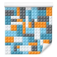 Tapety - Tapeta ścienna do pokoju chłopca, kolorowe klocki - miniaturka - grafika 1