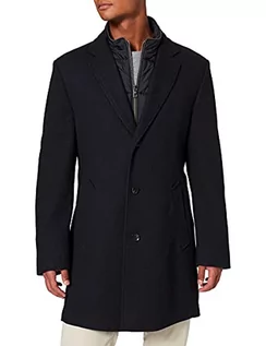 Płaszcze męskie - bugatti Płaszcz męski z podszewką elegancki w kolorze czarnym i niebieskim, morski, 54 - grafika 1