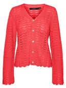 Swetry damskie - Vero Moda Kardigan w kolorze czerwonym - miniaturka - grafika 1