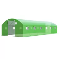 Szklarnie ogrodowe - Tunel Podwójne Drzwi 4X8X2 - 32M2 Zielony - miniaturka - grafika 1