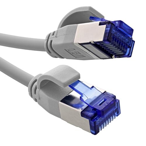 InLine® Kabel krosowy Slim, Cat.6A, S/FTP, TPE (LSZH) elastyczny, PoE, miedź (CU), LAN, Ethernet, kabel sieciowy, RJ45 Gigabit, szary, 10 m, 74900