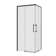Kabiny prysznicowe - Kabina prysznicowa prostokątna Remix 90 x 70 x 195 cm czarna Sensea - miniaturka - grafika 1
