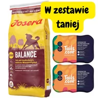 Sucha karma dla psów - JOSERA Balance Senior/Light 15kg + Tails.com Adult 65% mięsa 12x400g - miniaturka - grafika 1