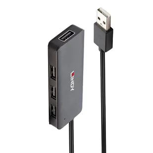 Lindy 4 x USB 2.0, 480 MBit Black - Huby USB - miniaturka - grafika 1