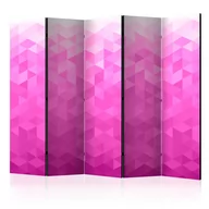 Parawany - Parawan 5-częściowy - Różowy piksel II [Room Dividers] (rozmiar 225x172) - miniaturka - grafika 1