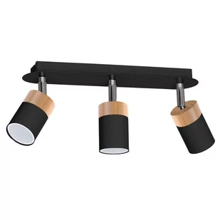 Milagro Czarna Lampa Sufitowa Joker Black/Wood 3x Gu10 MLP6304 - Lampy sufitowe - miniaturka - grafika 4