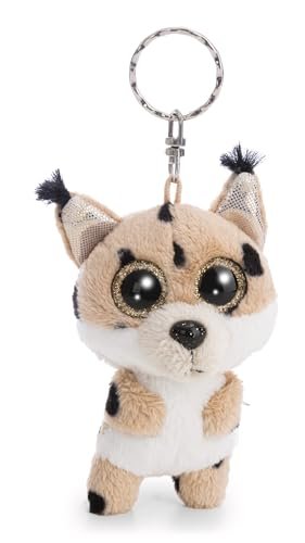 NICI Glubschis 63043 brelok ryś Lenzo, wierny pluszowy towarzysz do plecaka lub torby, zawieszka na klucze dla małych i dużych, 9 cm, brązowy
