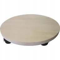 Donice - LUX Podstawka pod donicę na kółkach buk 35 cm - miniaturka - grafika 1