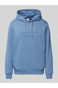 Bluza z kapturem i wyhaftowanym logo model New Nouvel - Pepe Jeans - Bluzy męskie - miniaturka - grafika 1
