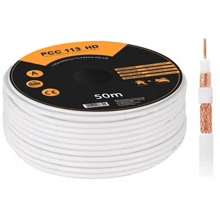 Kabel koncentryczny RG6U PCC113-50 CU+CU+CU HD 50m LIBOX - Kable - miniaturka - grafika 1
