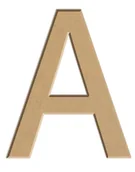 Dekoratorstwo - Litera płaska A z MDF H: 40 cm - miniaturka - grafika 1