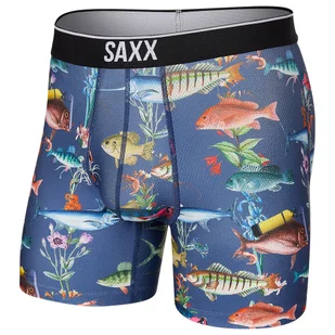 Bokserki męskie sportowe SAXX VOLT Boxer Brief nurkowy świat – niebieskie - Majtki męskie - miniaturka - grafika 1