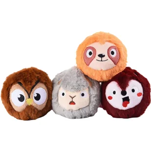 Piłka Tenisowa Zabawka dla Psa Pluszowa Piszcząca do Aportu 4 szt - Zabawki dla psów - miniaturka - grafika 1