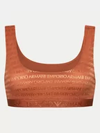 Bielizna sportowa damska - Emporio Armani Underwear Biustonosz top 164232 3F204 01656 Brązowy - miniaturka - grafika 1