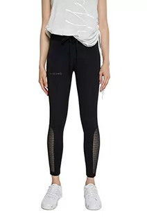 Legginsy - Desigual Damskie legginsy Desagujado Casual Pants, czarny, S - grafika 1