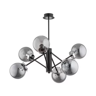 Alfa Nancy lampa wisząca 6xE14 czarna/chrom 60808 60808 - Lampy sufitowe - miniaturka - grafika 1