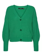 Swetry damskie - VERO MODA Damski kardigan Vmlea Ls V-Neck Cuff Noos, jasnozielony, XS - miniaturka - grafika 1