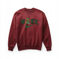 Bluzy męskie - Bluza bordowa z haftem - Żółwie Ninja Michelangelo, unisex, 280 g/m² M - miniaturka - grafika 1