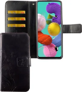 Samsung Galaxy A71 etui na telefon komórkowy etui ochronne etui z klapką etui na kartę czarny - Etui i futerały do telefonów - miniaturka - grafika 1
