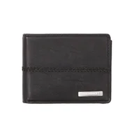 Portfele - Portfel męski Quiksilver Stitchy Tri-Fold czarny - miniaturka - grafika 1