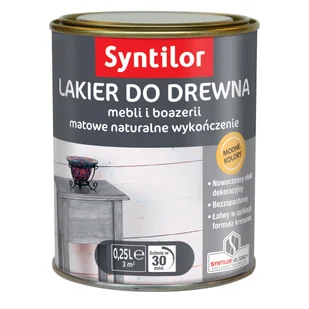 Lakiery do wnętrz AQUARETHANE 0.25 l Biały SYNTILOR - Farby i impregnaty do drewna - miniaturka - grafika 1