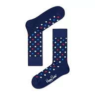 Skarpetki męskie - Happy Socks Dot, kolorowe i zabawne, Skarpety dla kobiet i mężczyzn, Niebieski-Czerwony-Biały (41-46) - miniaturka - grafika 1
