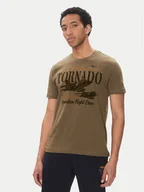Koszulki męskie - Aeronautica Militare T-Shirt 251TS2405J641 Khaki Regular Fit - miniaturka - grafika 1