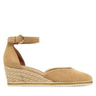 Espadryle damskie - Espadryle Tamaris 1-22309-42 Brązowy - miniaturka - grafika 1