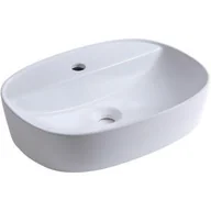 Umywalki - Umywalka nablatowa owalna biały półmat KR-860 WH - miniaturka - grafika 1