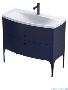 Oristo Louis szafka z umywalką 101x55x47 granatowy mat OR50-SD2S-102-14/UME-LU-102-92 | - Szafki łazienkowe - miniaturka - grafika 1