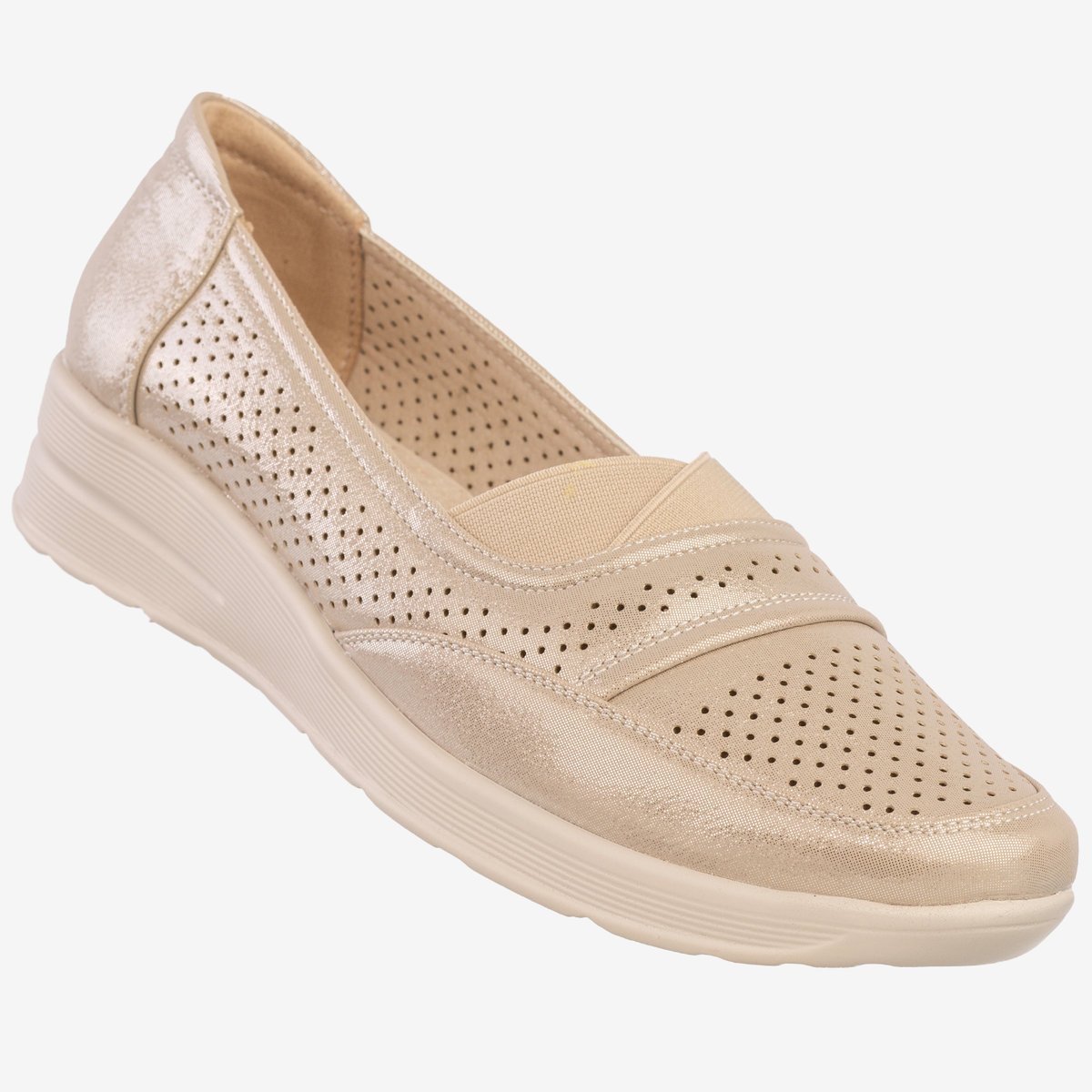 Półbuty Damskie Buty Baleriny Beżowe Wygodne Lekkie Eleganckie Modne 40