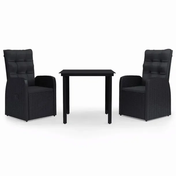 Zestaw Mebli Ogrodowych Rattanowych, Stół 80x80x74 cm, Krzesła 57x73x105