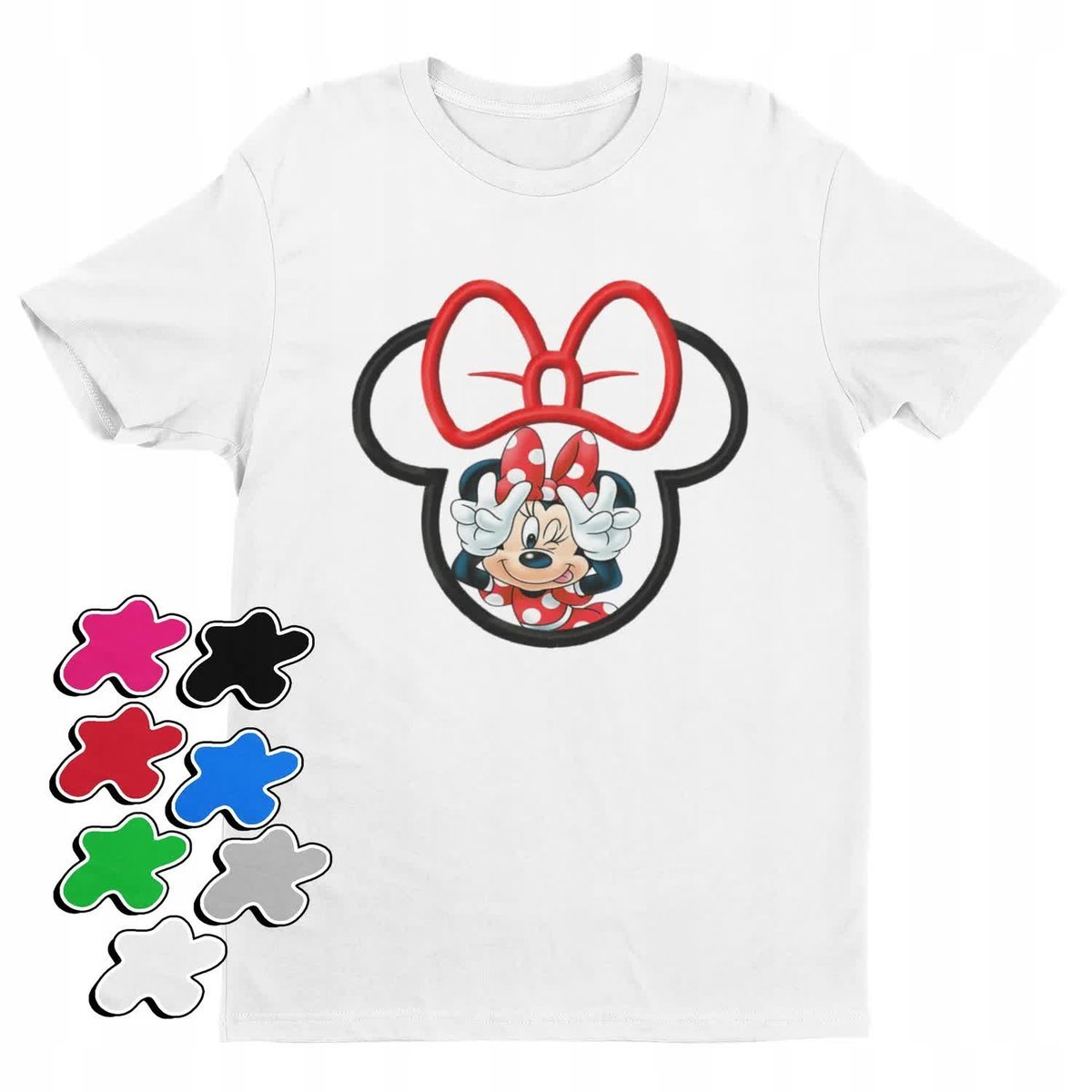 Koszulka T-Shirt Dziecięca Z Nadrukiem Myszka Miki Minnie Różne -M 134-140