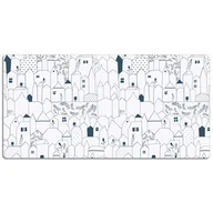 Podkładki na biurko - Podkładka mata ochronna na biurko Domki 120x60 cm, Dywanomat - miniaturka - grafika 1